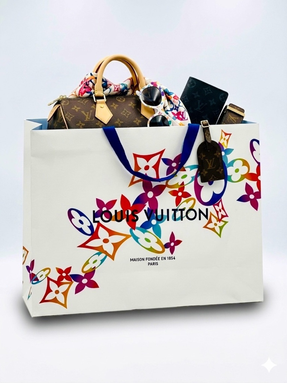 Louis Vuitton Auth Takashi Murakami Limited Holiday Edition iconic Design